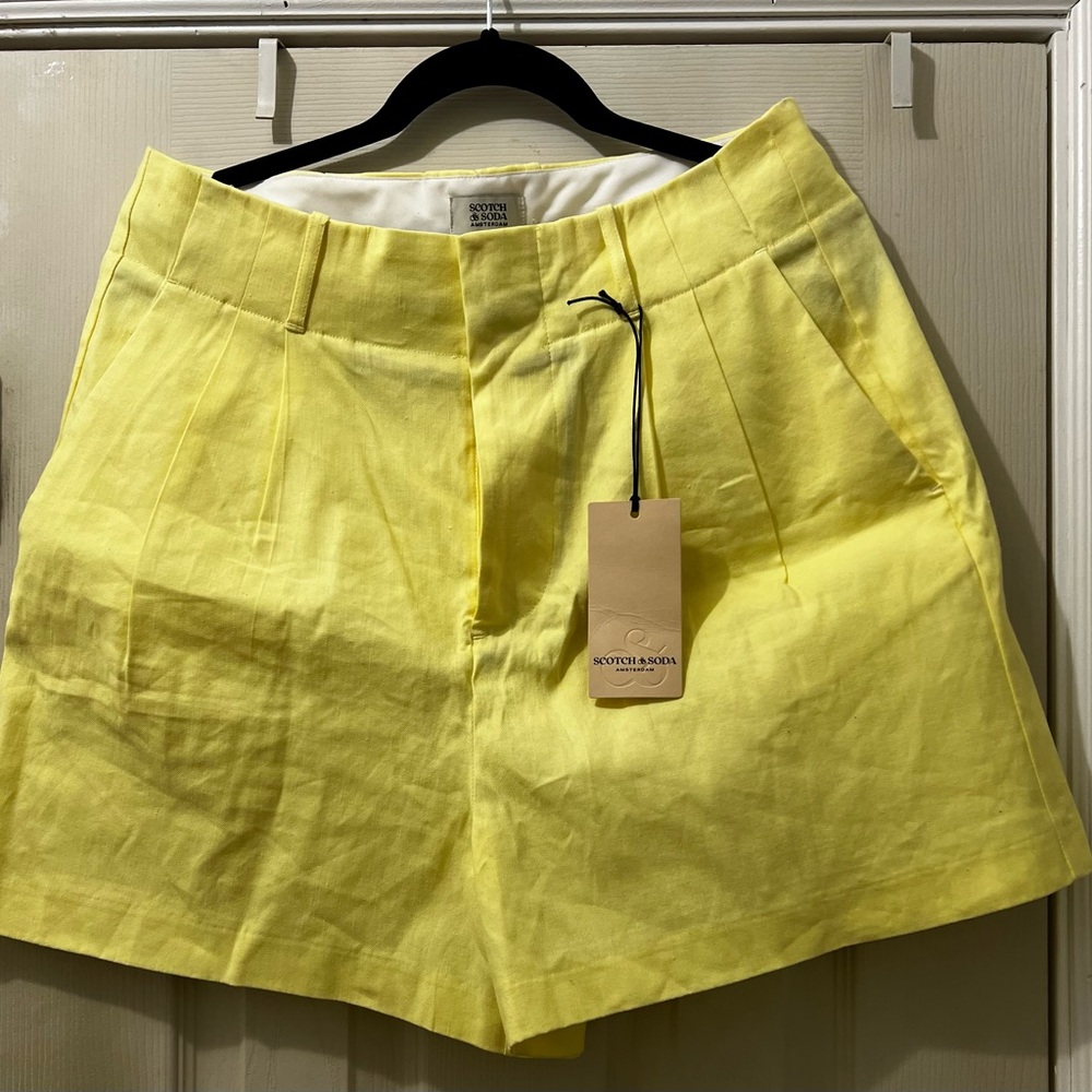Scotch & Soda Women's Yellow Shorts Brand New